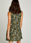 Navy Retro Ditsy Floral Tunic Dress, Navy, large