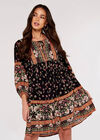 Vintage Blossom Mini Dress, Black, large