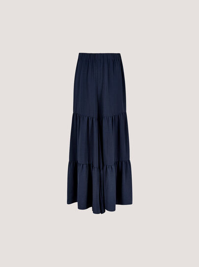 Wide Leg Tiered Trousers