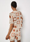 Crochet Squares Cardigan, Stone, large