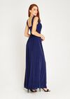Lurex Applique Maxi Dress, Navy, large