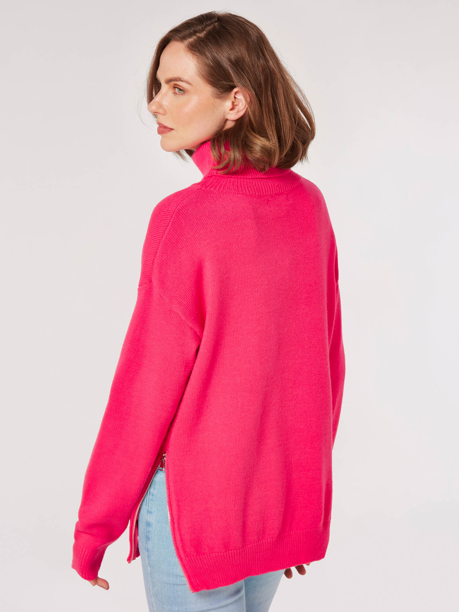 High neck jumper with zip new arrivals
