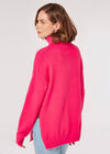 Side Zip Roll Neck Jumper, Fuchsia, large