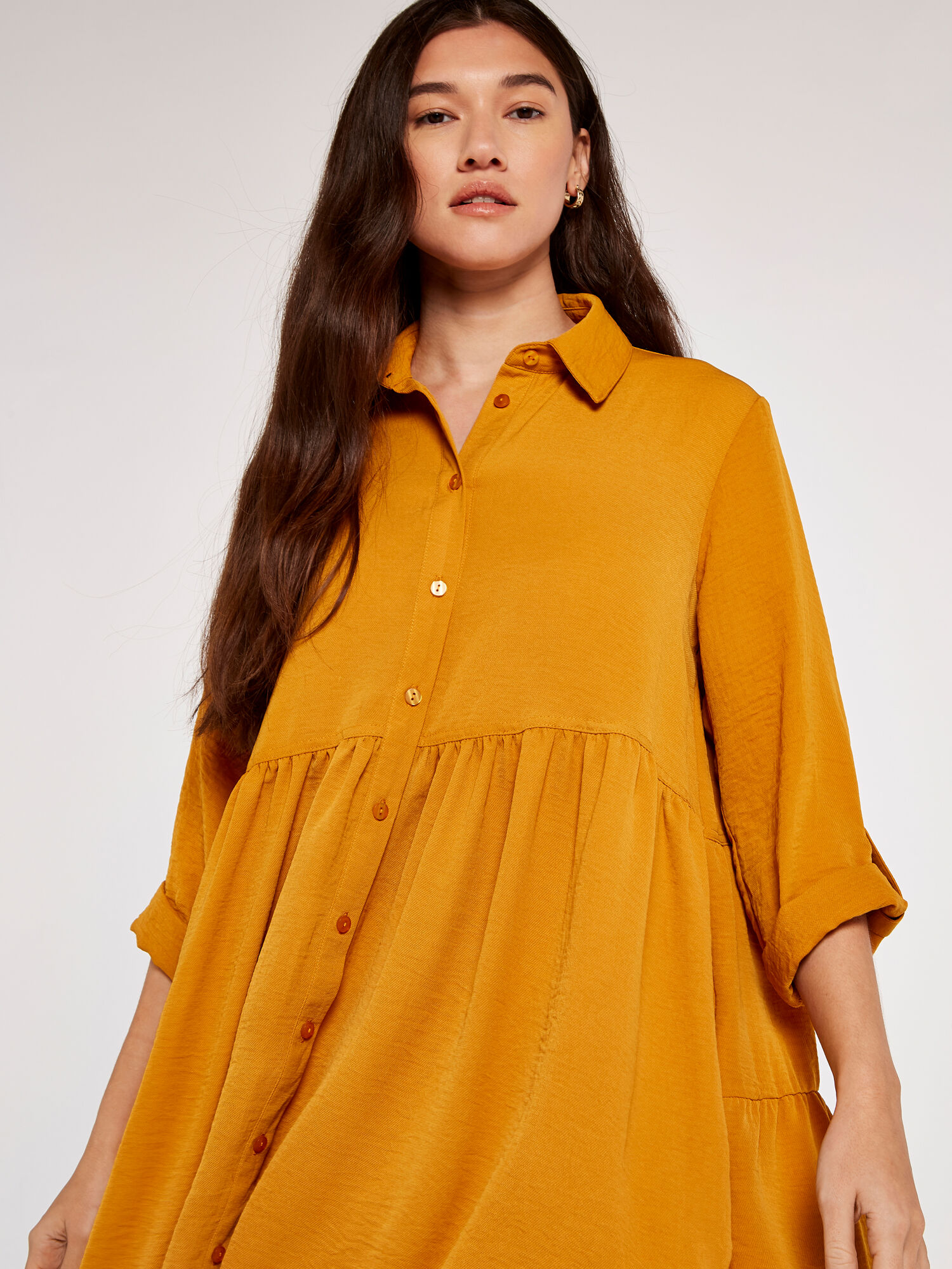 Apricot shirt dress sale