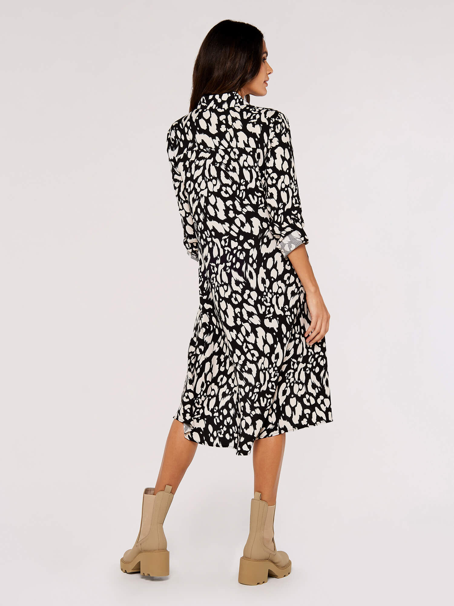 Leopard print 2025 oversized dress