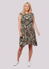 Tile Hankyhem Dress, Khaki, large