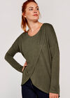 Brushed Reversible X Over Top, Khaki, large