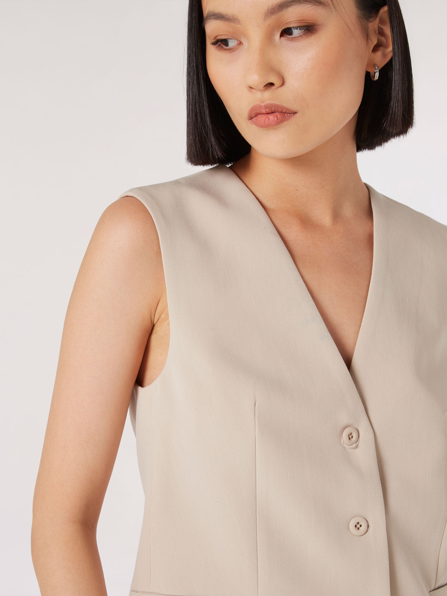 Tailored Waistcoat Apricot Clothing