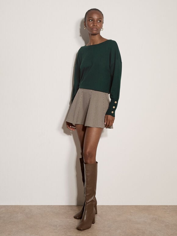 Soft Jersey Knit Top, Green, large