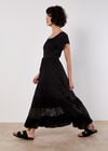Lace Detail Corset Maxi Dress, Black, large