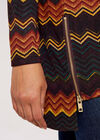 Chevron Side Zip Top, Mustard, large