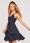 Cami Mini Dots Ruffle Dress, Navy, large