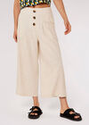 Linen Mix Culotte , Stone, large