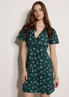 Vintage Floral Mini Tea Dress, Pine Green, large