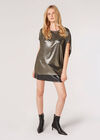 Oversized Metallic Sparkle Top, Yellow, large