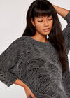 Lurex Swirls Top, Light Grey / Silver, large