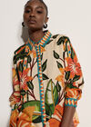 Tropical Floral Print Shirt, Stone, large