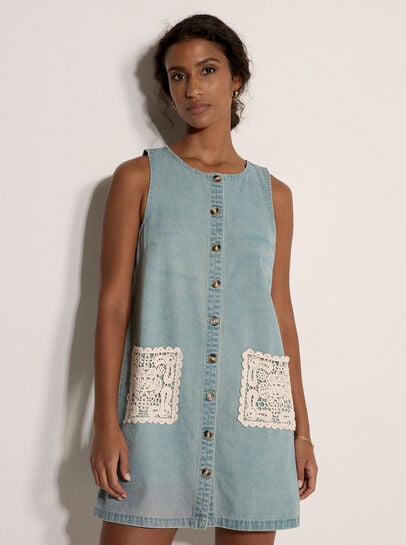 Denim Shift Mini Dress