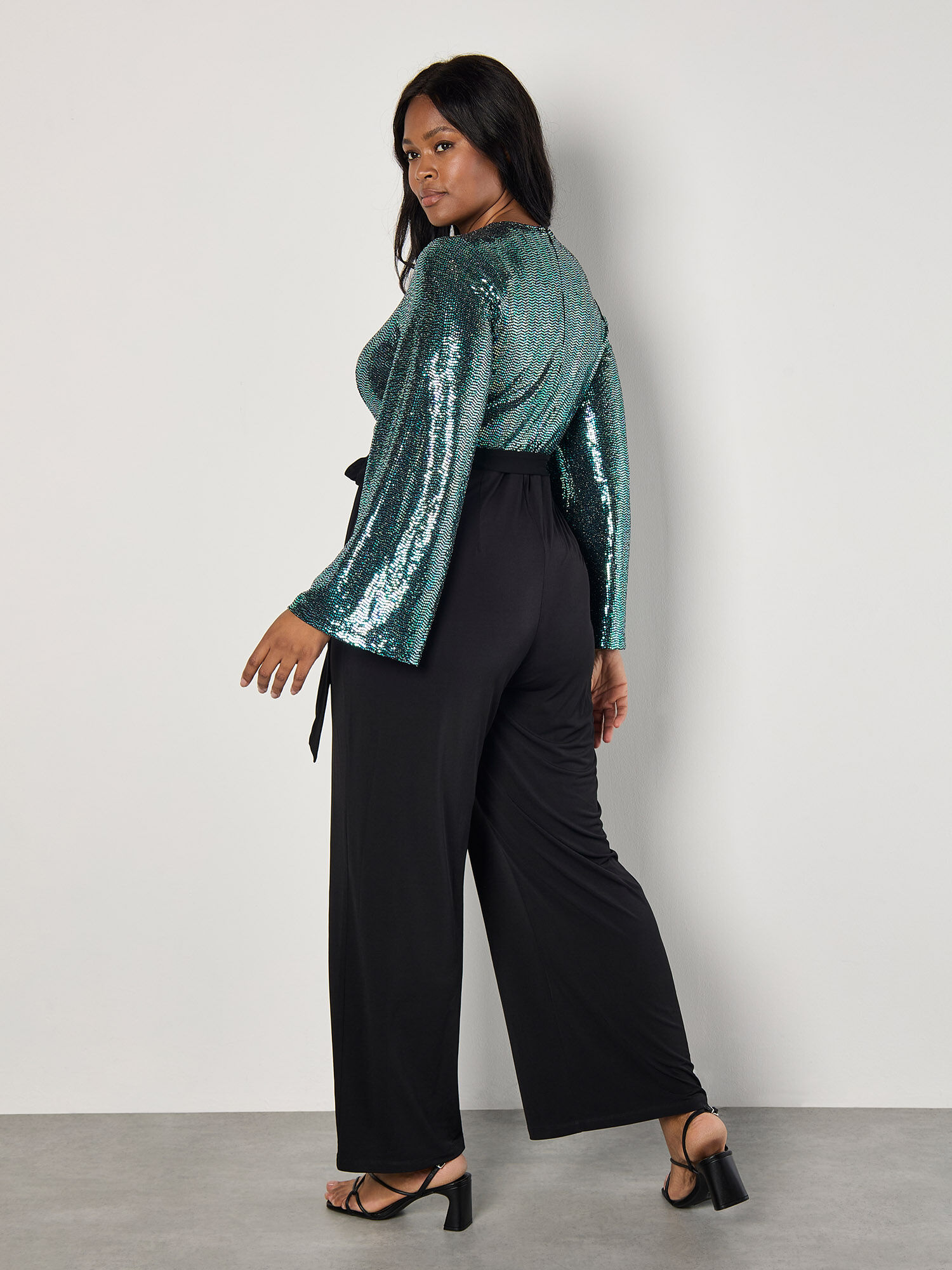 Sequin top jumpsuit hot sale