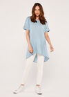 Denim Tencel Dress, Blue, large