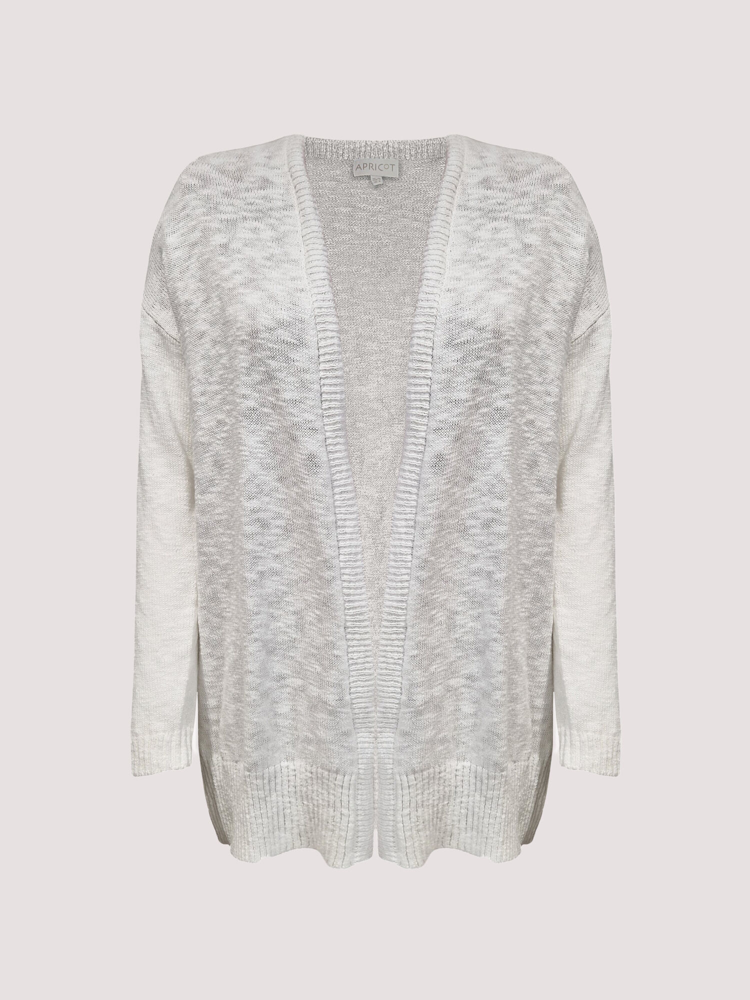 Textured Slub Cardigan Apricot Clothing