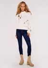 Moons And Stars Sequin Jumper, Cream, large