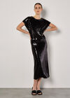 Sequin Crop T-Shirt, Black, large