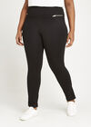 Zip Detail Skinny Trousers, Black, large