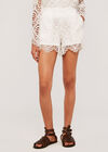 Scallop Lace Shorts, Cream, large