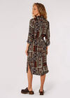 Ikat Patchwork Midaxi Dress, Navy, large