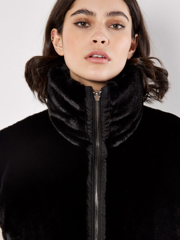 Reversible Oversized Puffer Gilet, Black, large