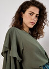 Layered Sleeve Top, Khaki, large