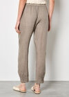 Pure Linen Tapered Joggers, Stone, large