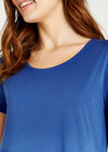 Modal Babydoll Short Sleeve Dress, Blue, large