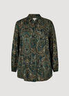 Curve Paisley Sparkle Shirt, Green, large