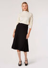 Pointelle Shell Fine Knit Jumper, Stone, large