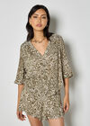 Ikat Shimmer Blouse, Khaki, large