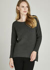 Ribbed Jumper, Grey, large
