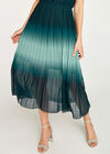 Ombre Grecian Neck Midi Dress, Green, large