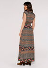 Folk Art Maxi Dress, Black, large