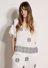 Paisley Bead Embroidered Blouse, White, large