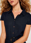 Vintage Button Dress, Navy, large