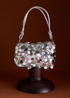 Sequinned Shoulder Bag, Silver, large