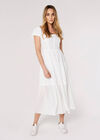 Self Check Midi Dress, White, large