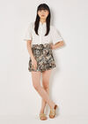 Mixed Animal Print Skort, Stone, large