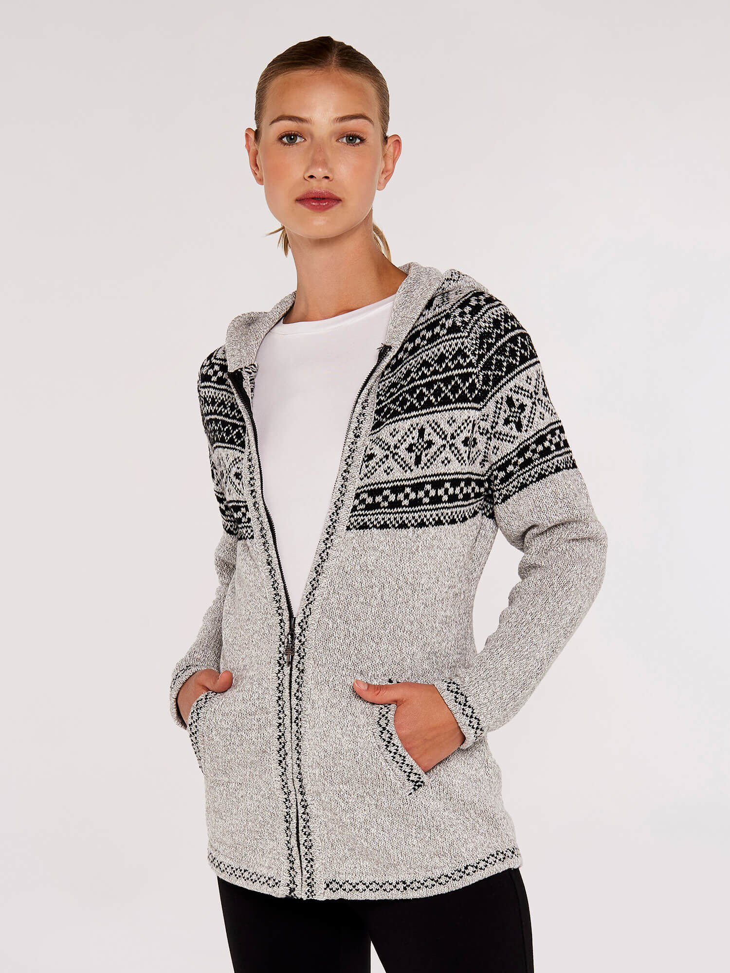 Fair isle hot sale zip sweater
