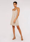 Sequin Cami Mini Dress, Stone, large