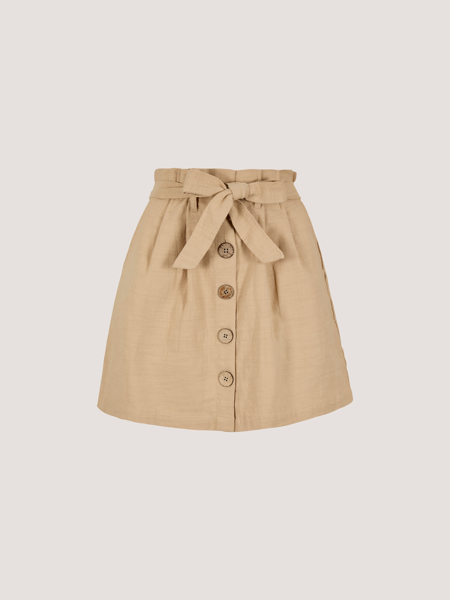 スカート andmary Kika button mini skirt beige S ANDMARY】Kika button mini skirt