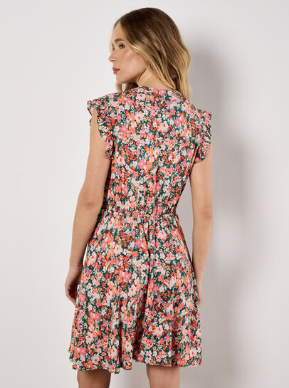 Ditsy Floral Ruffle Mini Dress
