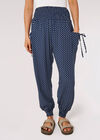 Diamond Print Smocked Jogger, Navy, large